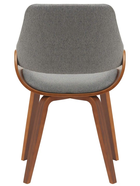 Silla de comedor tela Vangale, nogal/gris oscuro