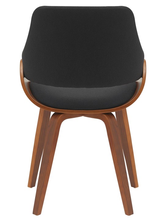 Silla de comedor tela Vangale, nogal/negro