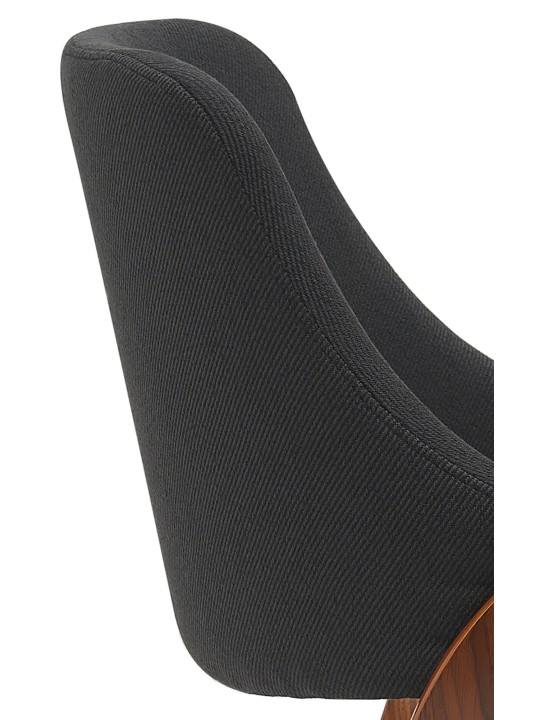 Silla de comedor tela Vangale, nogal/negro