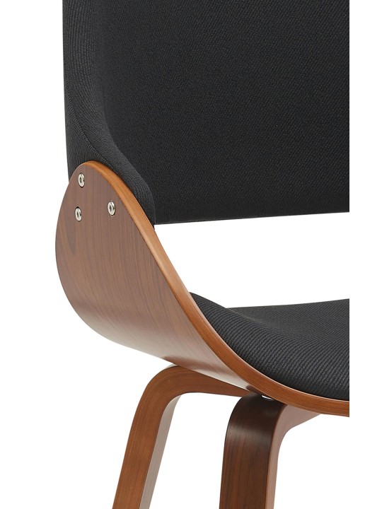 Silla de comedor tela Vangale, nogal/negro