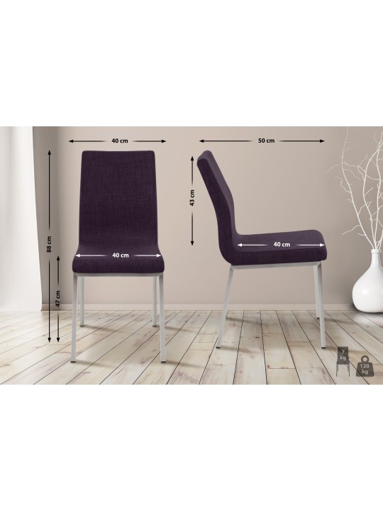 Silla de comedor Colmar TEJIDO, lila Silla de comedor Colmar TEJIDO, lila