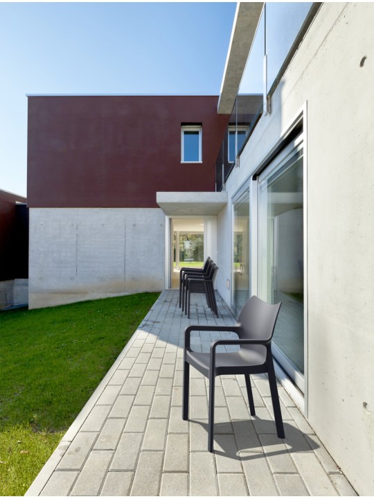 Silla Diva, gris oscuro