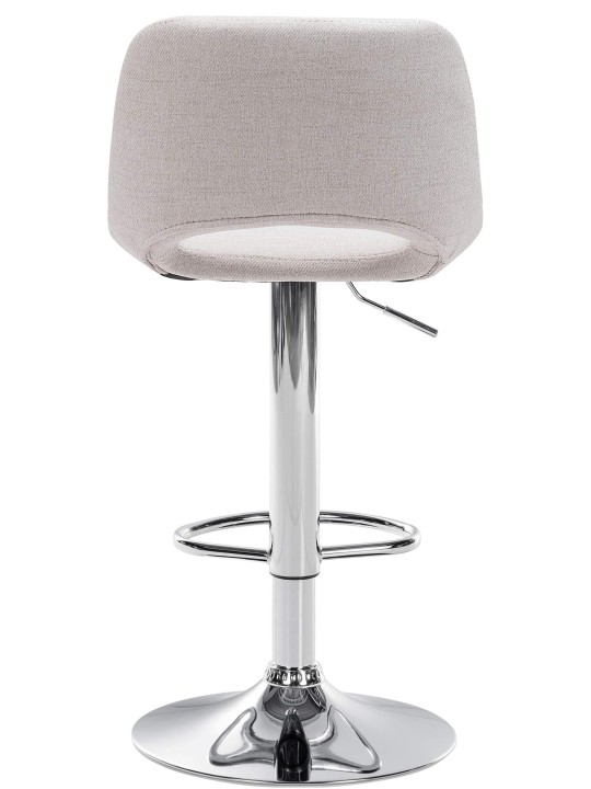 Taburete de bar Camden tela cromo, crema