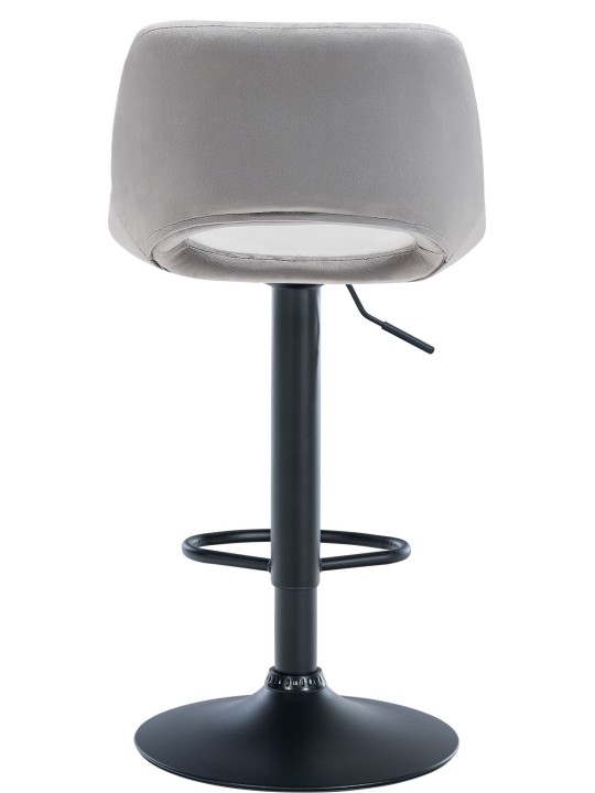 Taburete de bar Camden terciopelo, gris claro