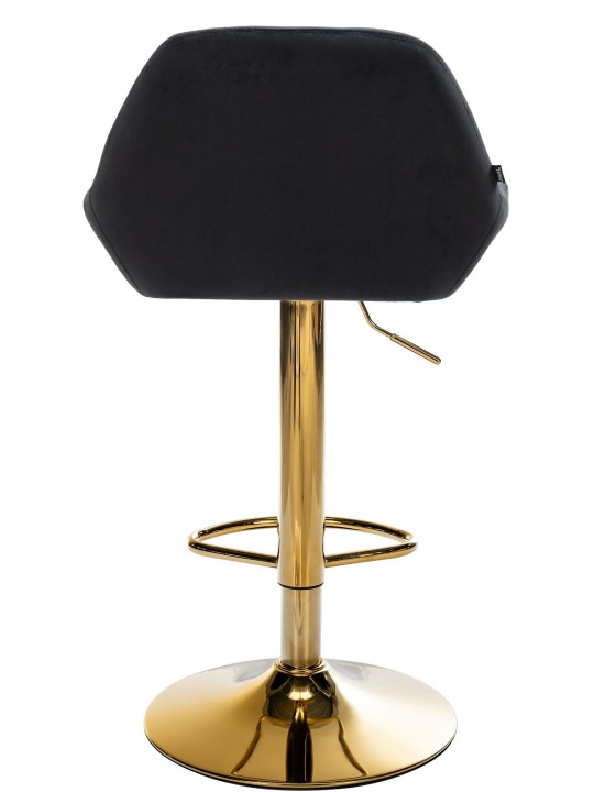 Taburete de bar Braga Terciopelo Dorado, negro Taburete de bar Braga Terciopelo Dorado, negro