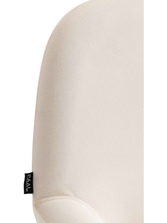 Juego de 2 taburetes de bar Braga Terciopelo dorado, crema