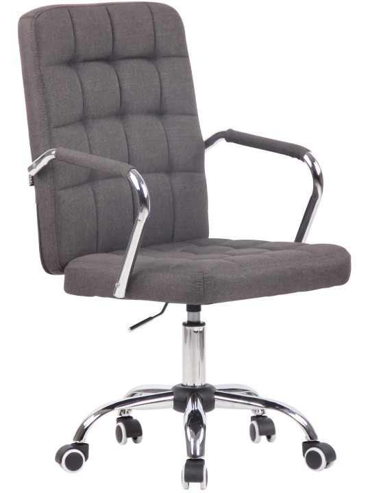 Silla de oficina Terni tela, gris oscuro