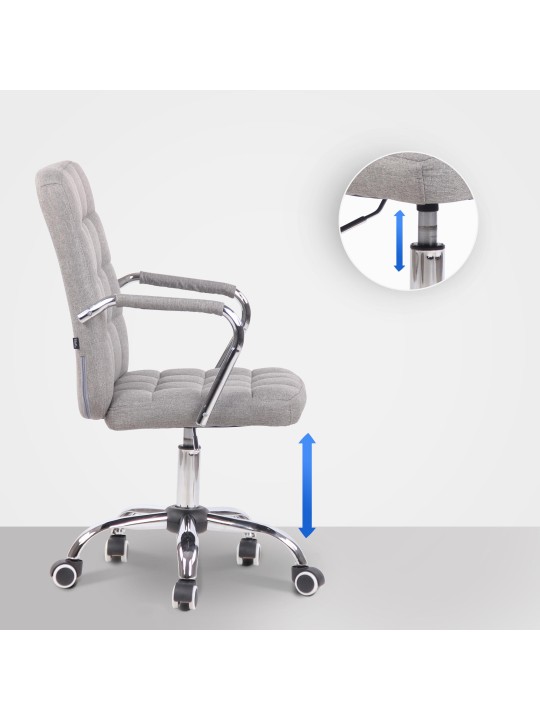 Silla de oficina Terni tela, gris