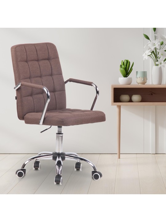 Silla de oficina Terni tela, marrón