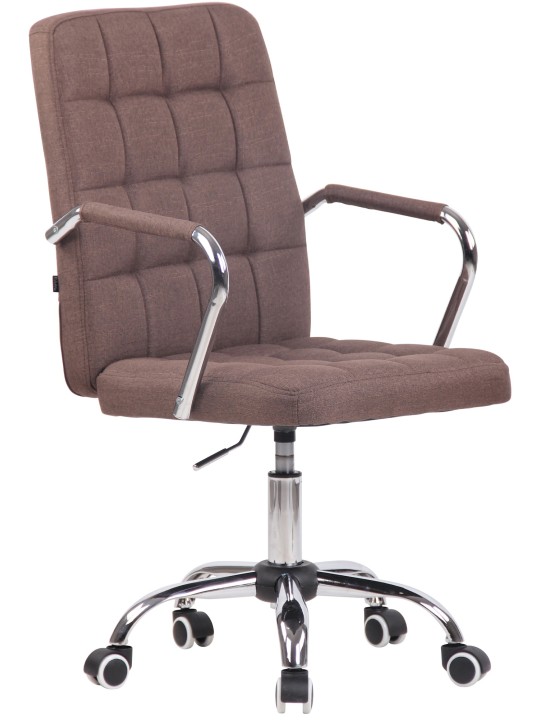Silla de oficina Terni tela, marrón