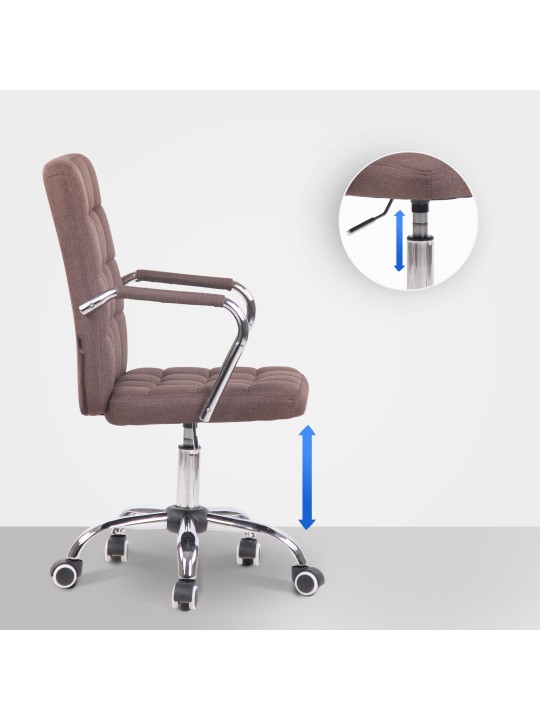 Silla de oficina Terni tela, marrón