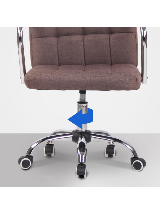 Silla de oficina Terni tela, marrón