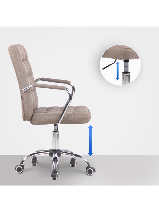 Silla de oficina Terni tela, taupe