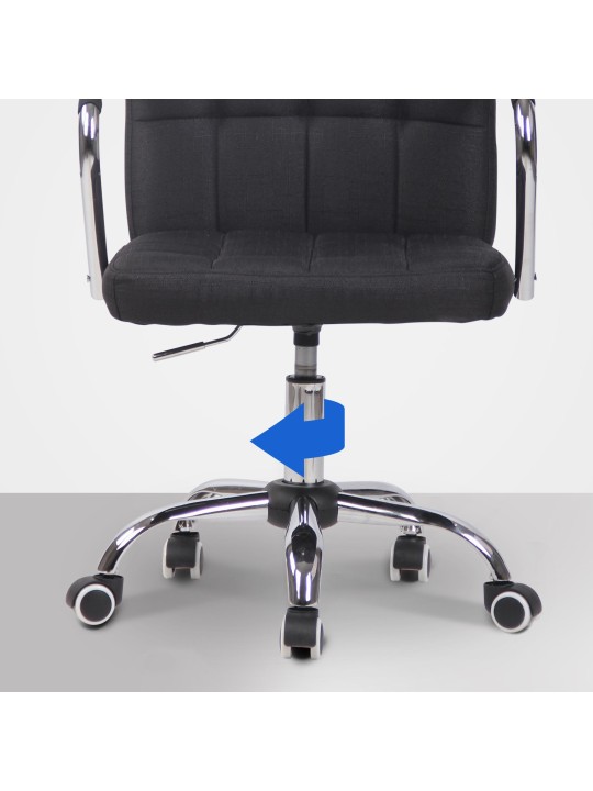 Silla de oficina Terni tela, negro