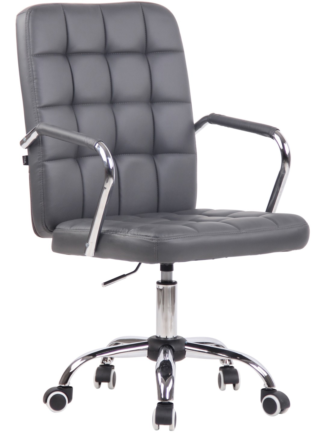 Silla de oficina Terni piel sintética, gris