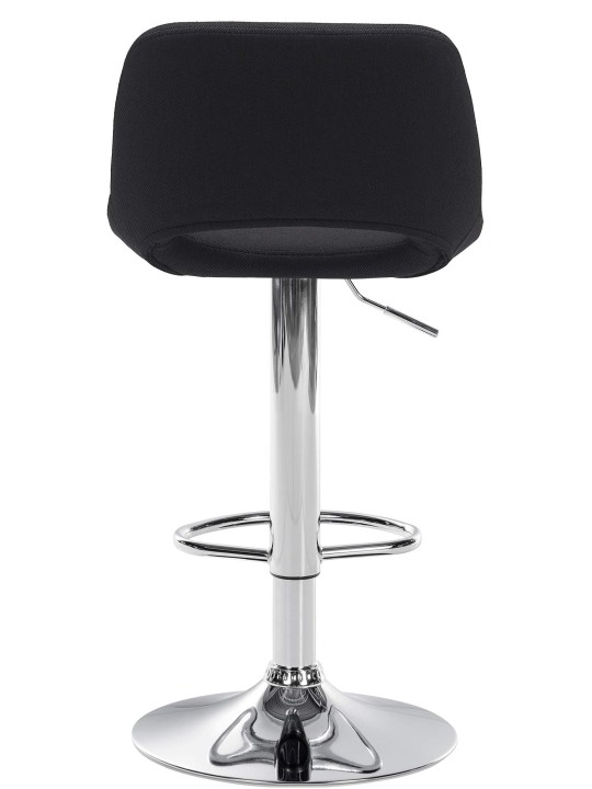 Juego de 2 taburetes de bar Camden tela cromada., negro Juego de 2 taburetes de bar Camden tela cromada., negro