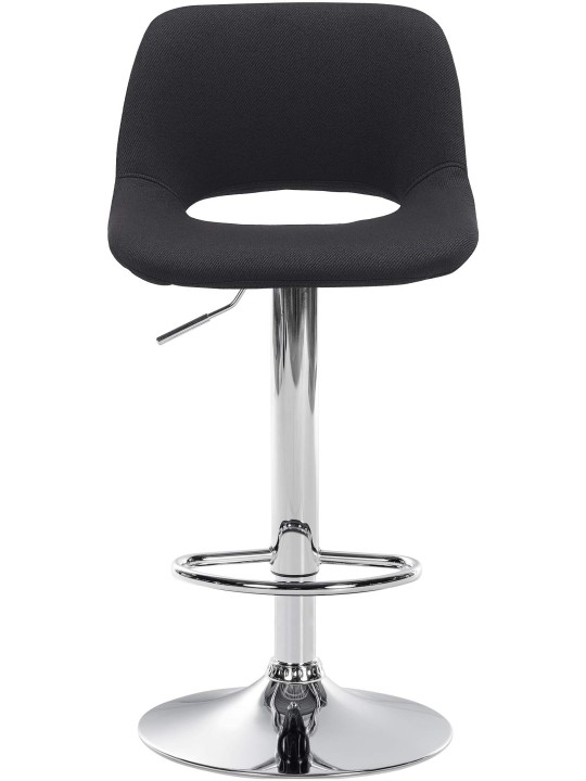 Juego de 2 taburetes de bar Camden tela cromada., negro Juego de 2 taburetes de bar Camden tela cromada., negro