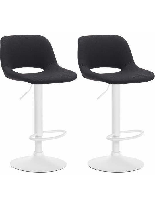 Juego de 2 taburetes de bar tela Camden, negro Juego de 2 taburetes de bar tela Camden, negro