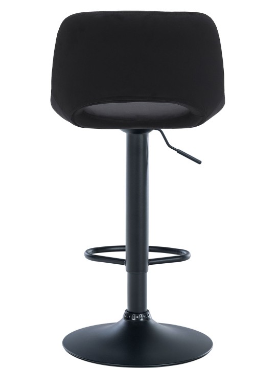 Juego de 2 taburetes de bar Camden terciopelo, negro Juego de 2 taburetes de bar Camden terciopelo, negro