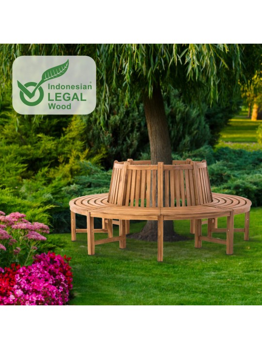 Banco de árbol Novum alrededor de 200 cm, teca