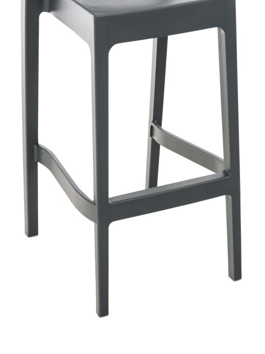Juego de 4 taburetes de bar Maya, gris oscuro Juego de 4 taburetes de bar Maya, gris oscuro
