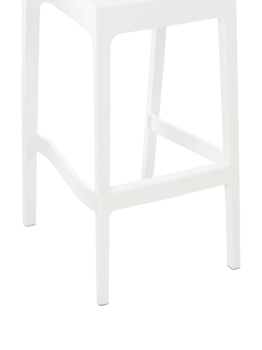 Juego de 4 taburetes de bar Maya, blanco