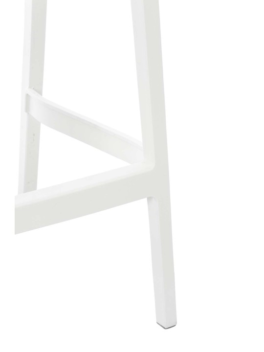 Juego de 4 taburetes de bar Maya, blanco