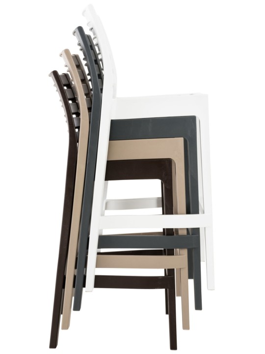 Conjunto de 4 taburetes de bar Ares, gris oscuro Conjunto de 4 taburetes de bar Ares, gris oscuro