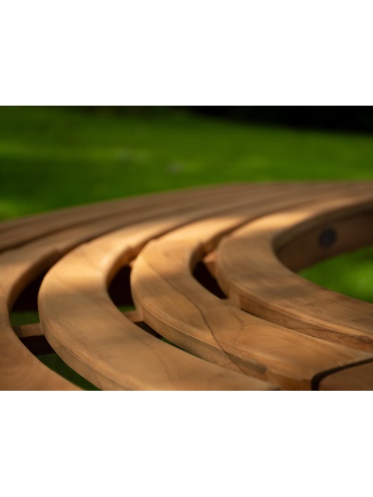 Banco arbol Nila 200 cm redondo SIN respaldo, marrón