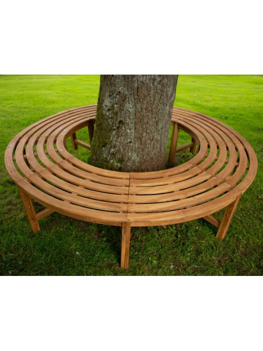 Banco arbol Nila 200 cm redondo SIN respaldo, marrón