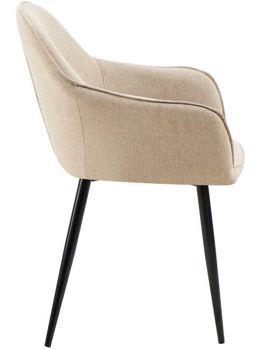 Juego de 2 sillas de comedor tela Boise, taupe Juego de 2 sillas de comedor tela Boise, taupe