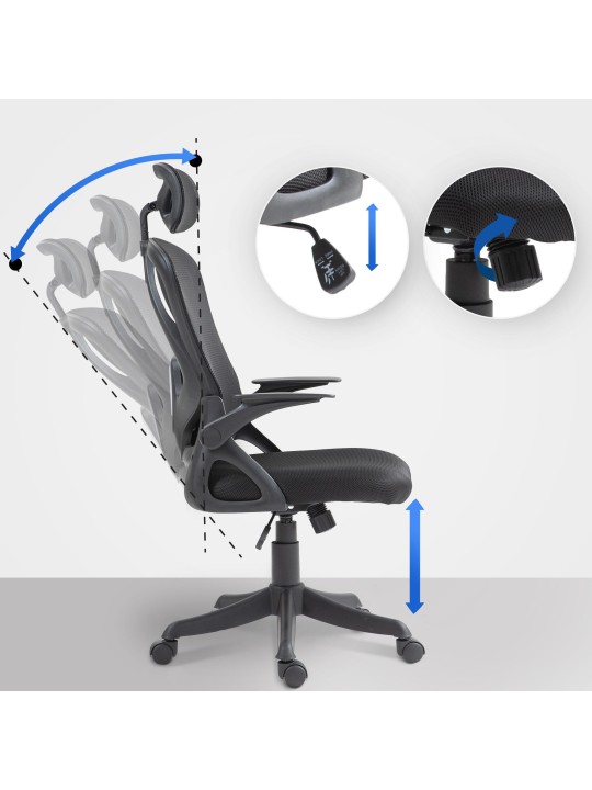 Silla de oficina Taos, negro