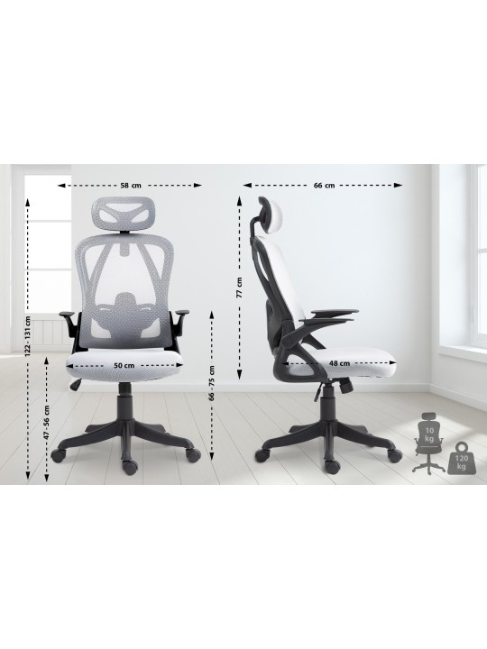 Silla de oficina Taos, gris