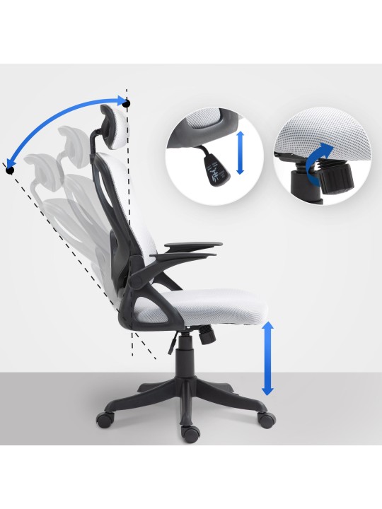 Silla de oficina Taos, gris