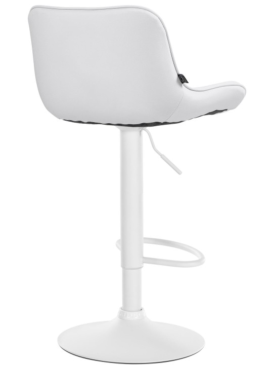 Juego de 2 taburetes de bar Vonore de piel sintética, blanco