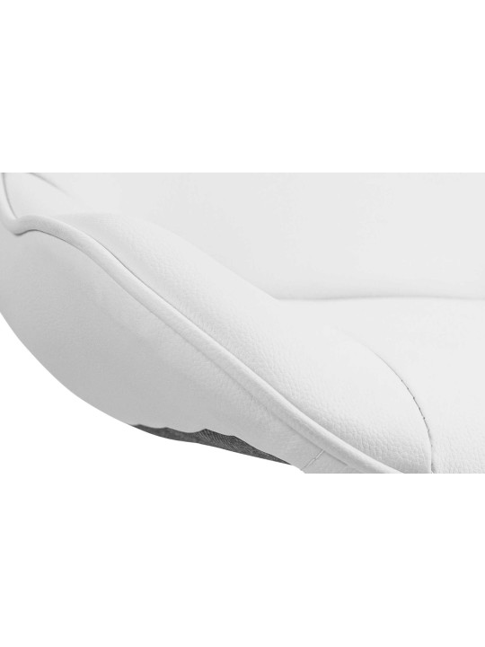 Juego de 2 taburetes de bar Vonore de piel sintética, blanco