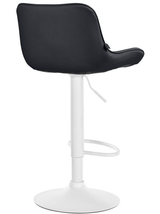 Juego de 2 taburetes de bar Vonore de piel sintética, negro