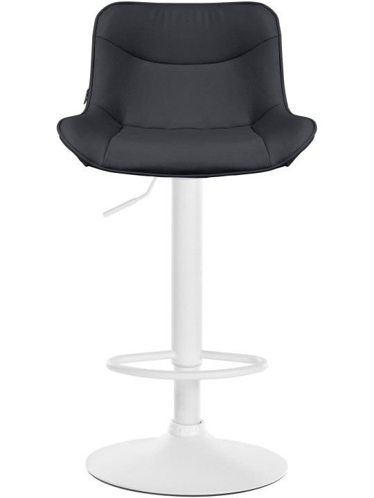 Juego de 2 taburetes de bar Vonore de piel sintética, negro