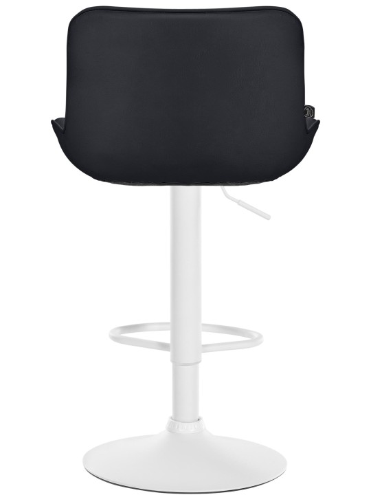 Juego de 2 taburetes de bar Vonore de piel sintética, negro