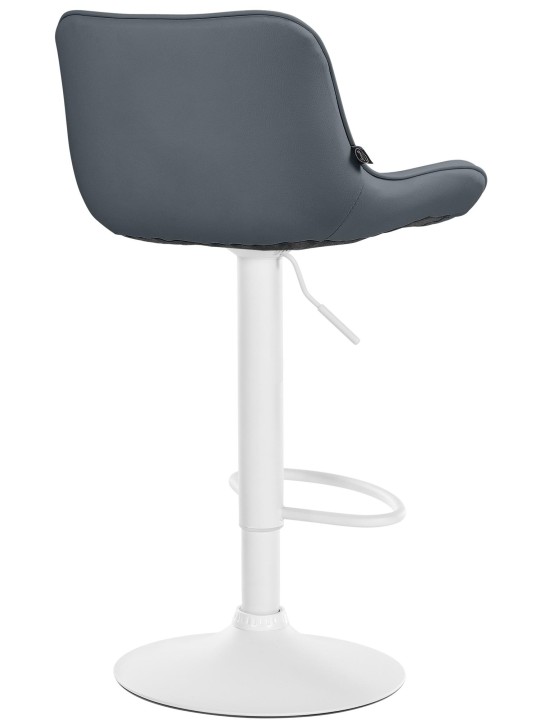 Juego de 2 taburetes de bar Vonore de piel sintética, gris