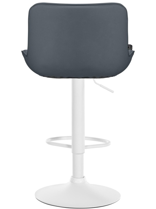 Juego de 2 taburetes de bar Vonore de piel sintética, gris