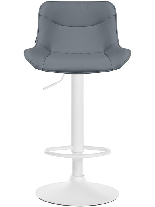 Juego de 2 taburetes de bar Vonore de piel sintética, gris
