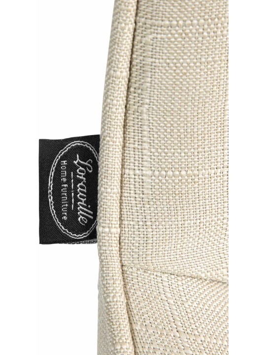 Juego de 2 taburetes de bar tela Vonore, crema