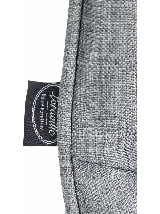 Juego de 2 taburetes de bar tela Vonore, gris
