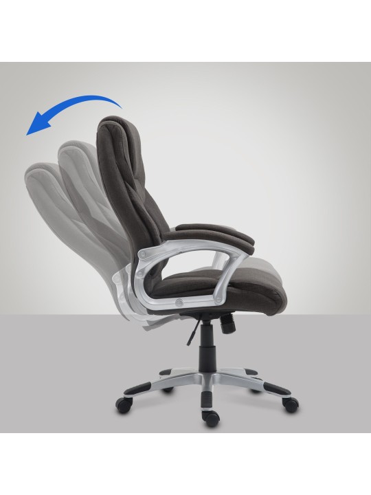 Silla de oficina Texas V2 tela, gris oscuro