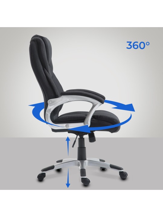 Silla de oficina Texas V2 tela, negro