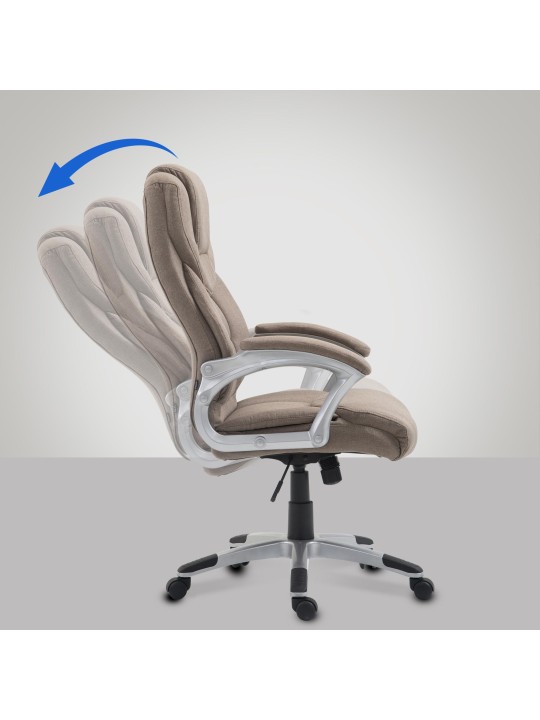 Silla de oficina Texas V2 tela, taupe