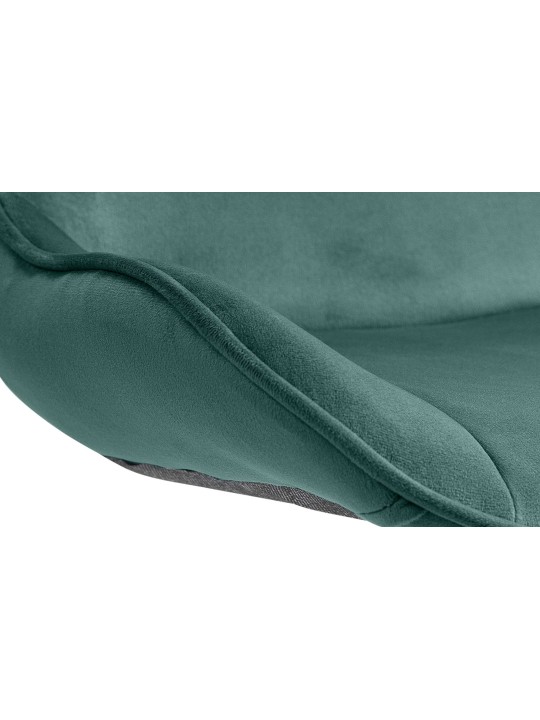 Juego de 2 taburetes de bar Vonore terciopelo cromado, verde