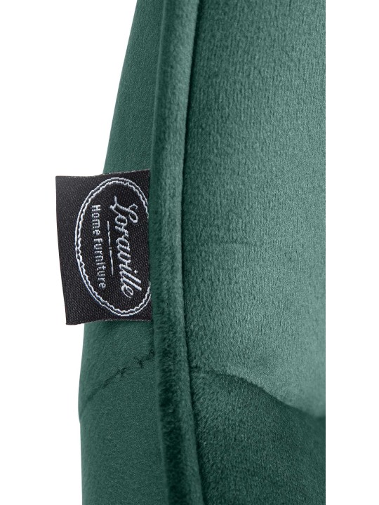 Juego de 2 taburetes de bar Vonore terciopelo cromado, verde