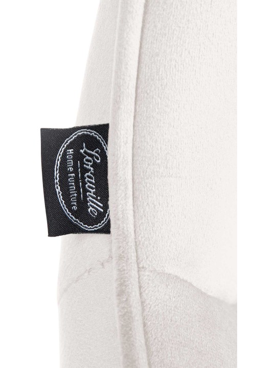 Juego de 2 taburetes de bar Vonore terciopelo, crema Juego de 2 taburetes de bar Vonore terciopelo, crema